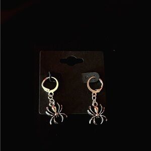 Handmade Spider Dangle Earrings